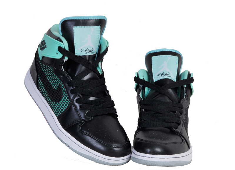 Nike Air Jordan 1 cemen mens shoes black white Green (1)